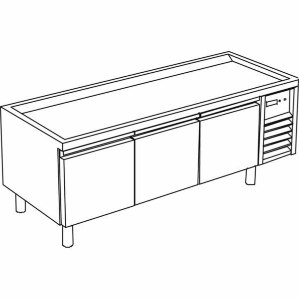 KBS Kühl-Unterbau 3 Türen ohne Arbeitsplatte