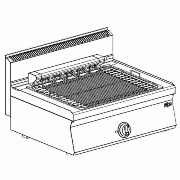KBS Elektro Vaporgrill 2 Heizzonen Fläche 540x420mm Tischgerät