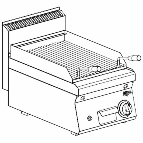 KBS Gas Lavasteingrill 1 Heizzone Tischgerät