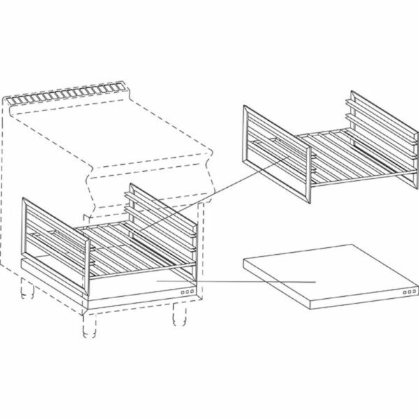 KBS Heizregister für Unterbauten 80cm
