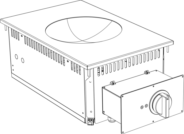 KBS Induktionswok ø300mm 1 Heizzone Drop In 700 Breite 400mm
