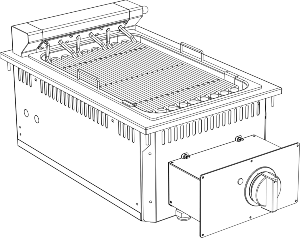 KBS Elektro Grill 1 Heizzone Drop In 700 Breite 400mm