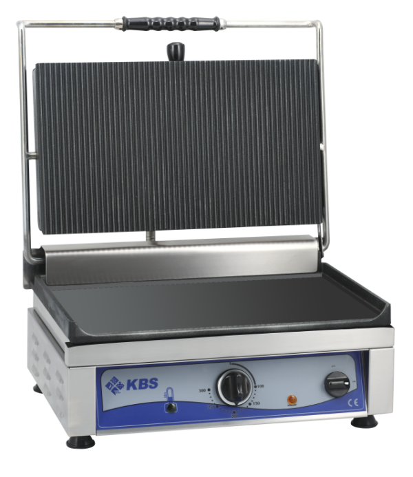 KBS Kontaktgrill Grillfläche 45x27 cm oben gerillt & unten glatt 1 Heizzone