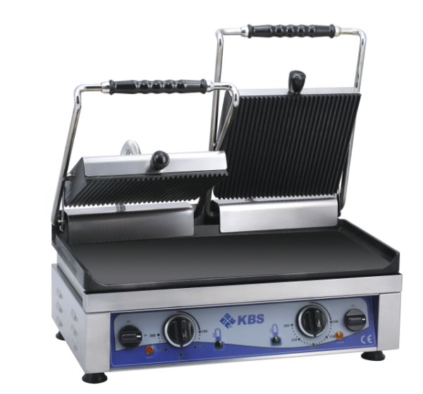 KBS Kontaktgrill Grillfläche 52x24 cm oben gerillt & unten glatt 2 Heizzonen – Bild 2