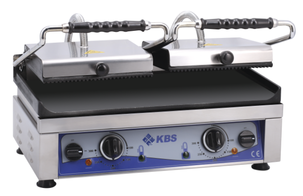 KBS Kontaktgrill Grillfläche 52x24 cm oben gerillt & unten glatt 2 Heizzonen – Bild 3