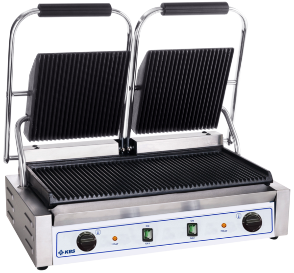 KBS Kontaktgrill Grillfläche 47x23 cm oben & unten gerillt 2 Temperaturzonen