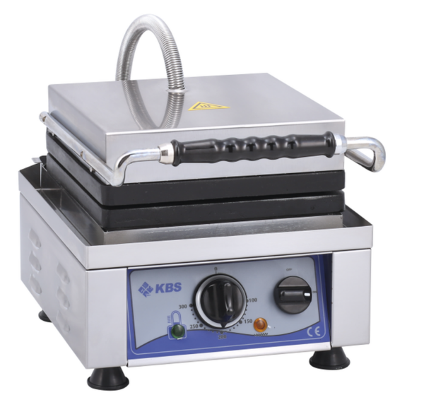 KBS Waffeleisen mit wechselbarer Backplatte für 2x Waffeln 8x16x1,5cm – Bild 3
