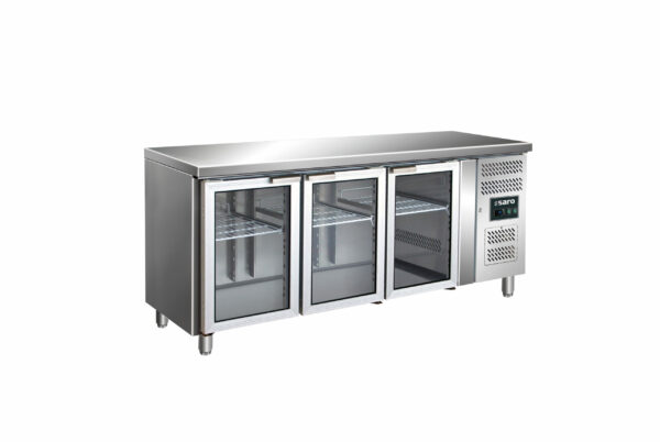 SARO Kühltisch mit 3 Glastüren, 
Modell GN 3100 TNG