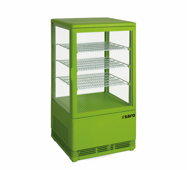 SARO Mini-Umluftkühlvitrine 68 Liter, 
Modell SC 70 grün