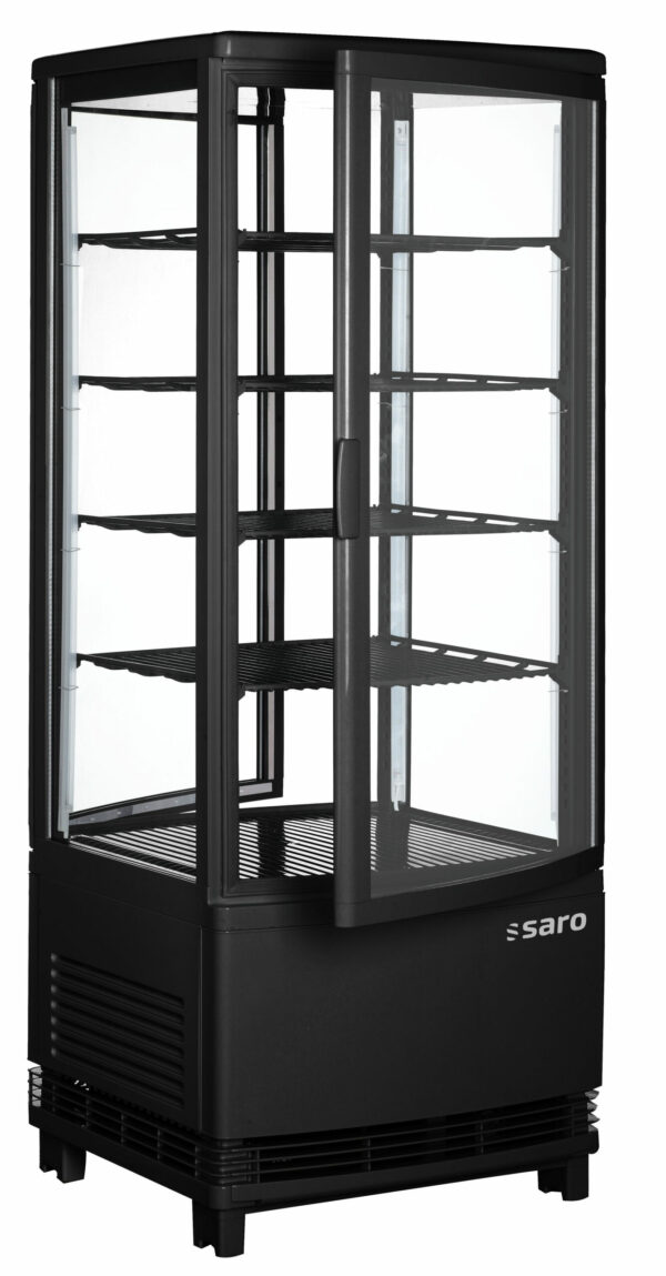 SARO Kühlvitrine, Doppeltür, 98 Liter, 
Modell SC 100 DT schwarz