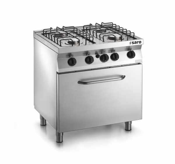 SARO Fast-Serie Gasherd mit Gasbackofen 
Modell F7/FUG4LO