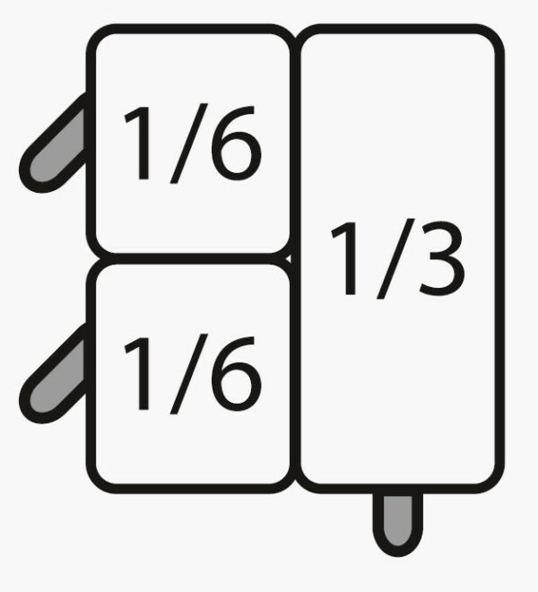 SARO E7/CPCEXB Nudelkorb-Set: 2 x 1/6 GN + 1 x 1/3 GN