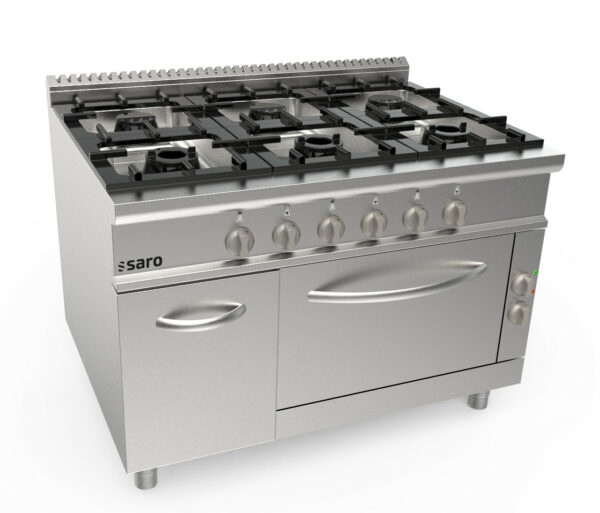 SARO Gasherd + Elektroofen 6 Brenner 
Modell LQ / CUG6NE