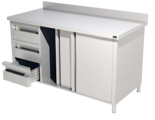 GGG Arbeitsschrank mit Schubladenblock Serie Standard I Bautiefe 700 mm I Breite 1600 mm I GG1226