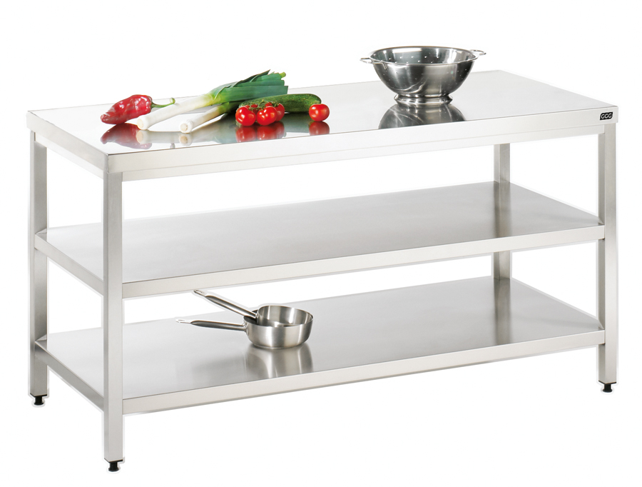 GGG Arbeitstisch mit Grund - & Zwischenboden Serie Variabel I Bautiefe: 700 mm I Breite: 800 mm I ATGZ087