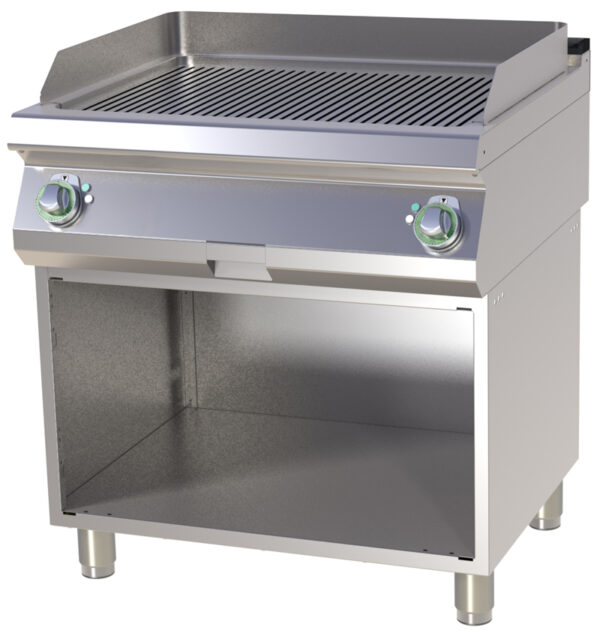 A&S Gastro Thermik Serie 700 I Elektro-Grillplatte mit Unterbau I FTR-780E FTR-780E