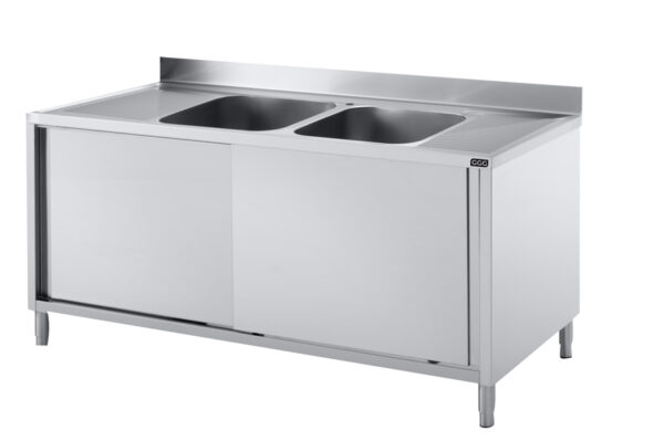 GGG Spülschrank Bautiefe 700 mm I 2 Becken I GG5086