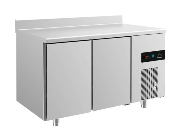 A&S Gastro Kühltisch -2 bis +8°C 1400x700x850mm mit 2 Türen u. Aufkantung KT2TTA