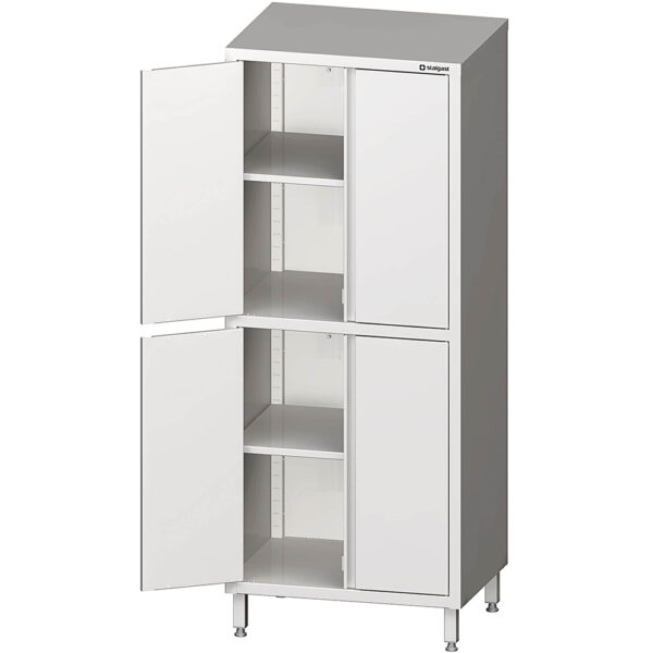 Stalgast Hochschrank mit Flügeltüren, 800x600x2000 mm, mit zwei Schrankräumen, verschweißt