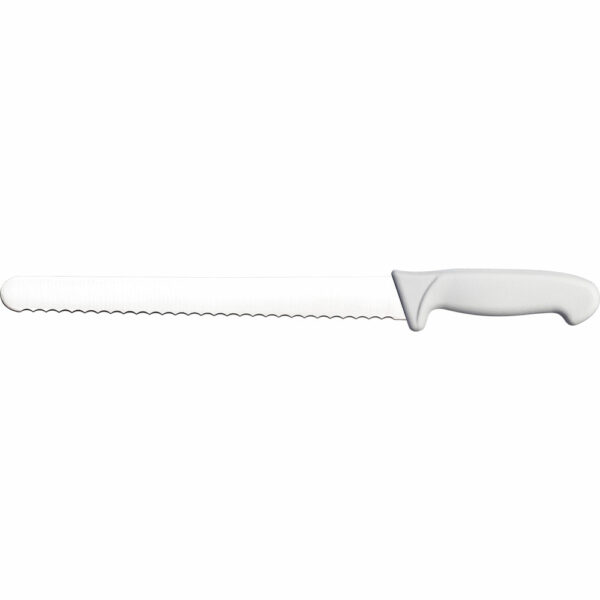 Stalgast Brotmesser Premium, HACCP, Griff weiß, Edelstahlklinge 30 cm
