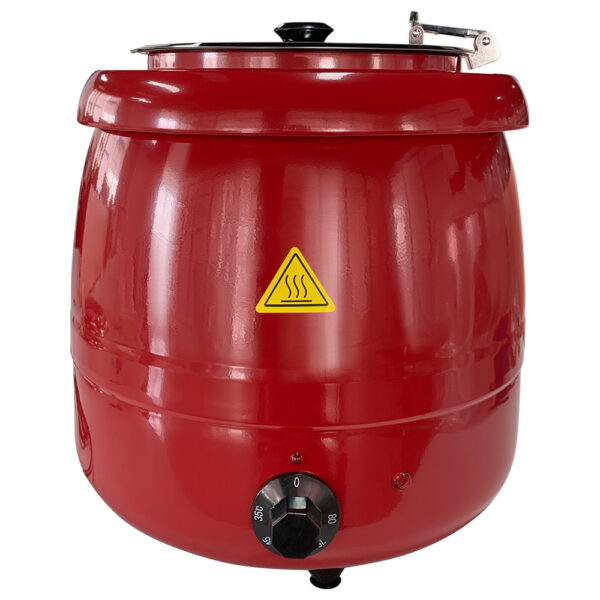 Stalgast Elektrischer Suppentopf, bauchige Form, rot, 8,5 Liter