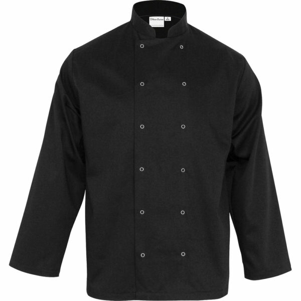 Stalgast Nino Cucino Kochjacke, Modell „Chef“, Langarm, schwarz, Gr. L