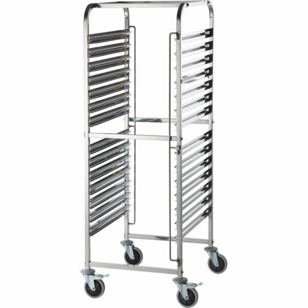 Stalgast Tablettwagen aus Edelstahl, passend für 14 x GN 1/2, 590 x 670 x 1735 mm (BxTxH)