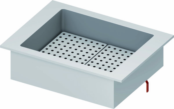 Stalgast Eiswanne "Drop-In" 2x GN1/1 830x620x210 mm Edelstahlabdeckung