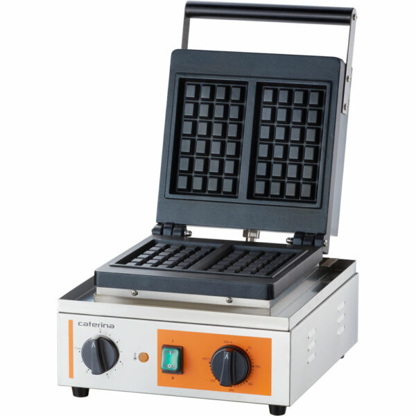 Stalgast Waffeleiesen CATERINA, antihaftbeschichtete Platte, 320x380x240 mm, 1,5 kW 230 V