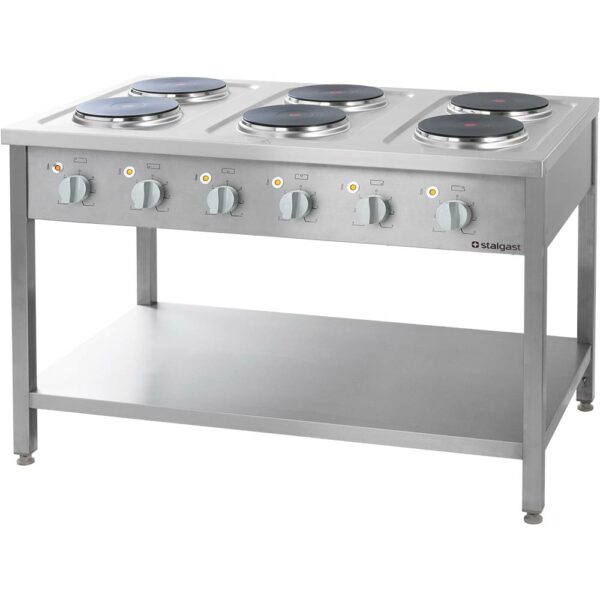 Stalgast Elektroherd Serie 700- 6 Platten à 2,6 kW, 1200 x 700 x 850