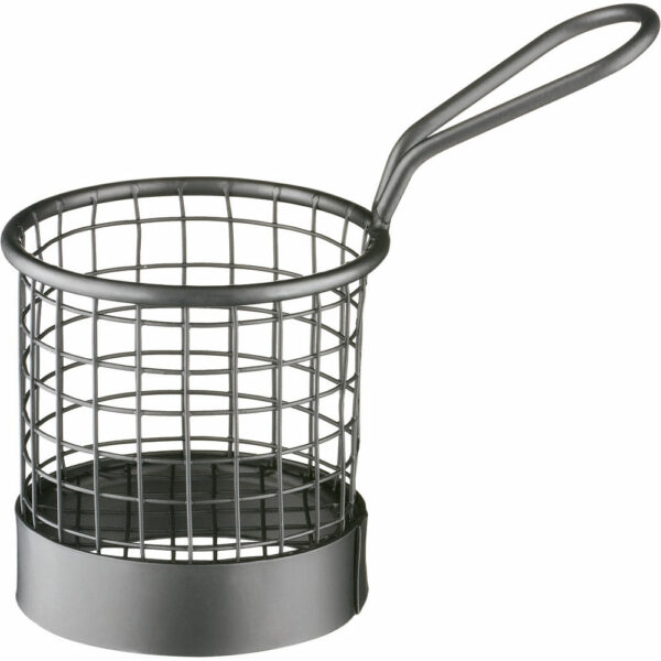 Stalgast Servier-Frittierkorb rund, Ø 80 mm, schwarz