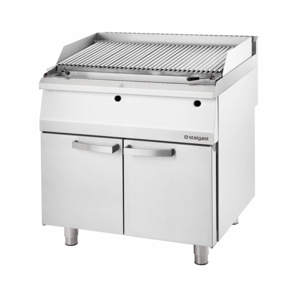 Stalgast Gas-Lavastein-Grill als Standgerät, Serie 700 ND mit S-Rost, 800x700x850 mm