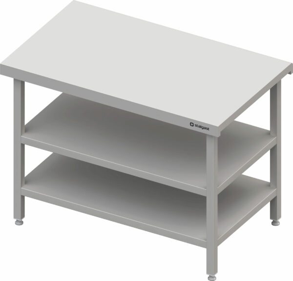 Stalgast Neutralausgabe mit Grund- und Zwischenboden 1200x750x880 mm, Edelstahlarbeitsplatte