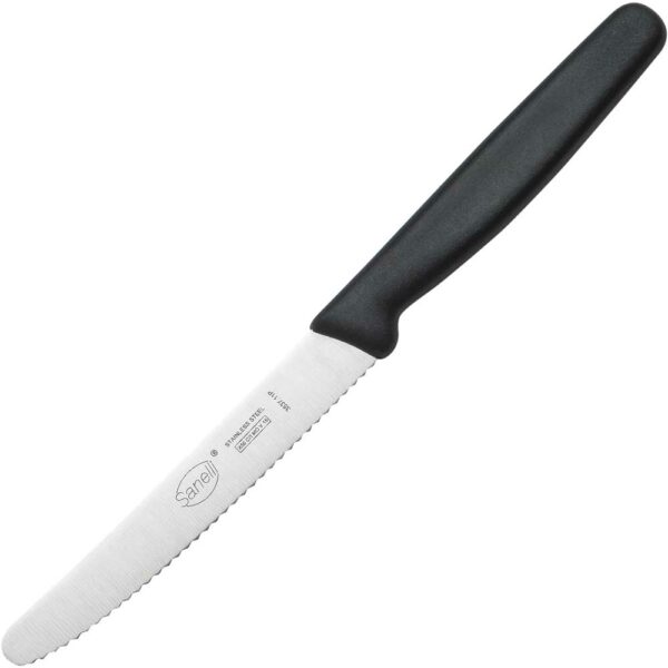 Stalgast Sanelli Lario Steak- und Tomatenmesser, Griff schwarz, Klingenlänge 11 cm