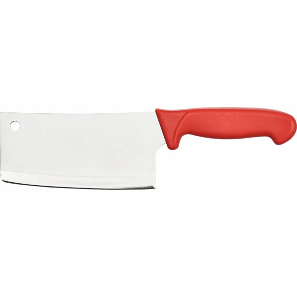 Stalgast Hackbeil Premium, HACCP, Griff rot, Edelstahlklinge 18 cm
