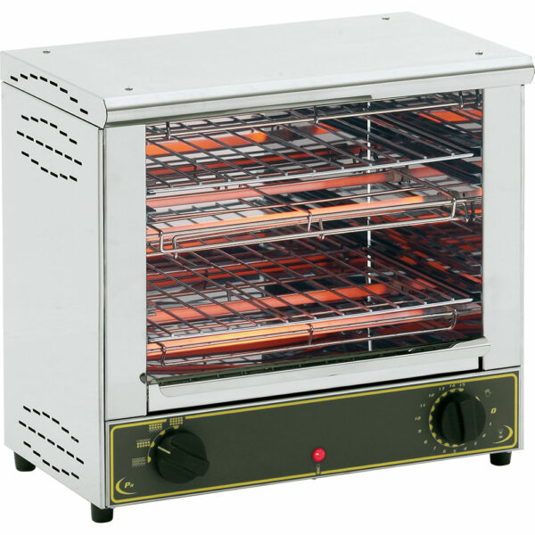 Stalgast ROLLER GRILL Salamander, zwei Ebenen, 300 Toasts/h, Abmessung 450 x 285 x 420 mm (BxTxH)