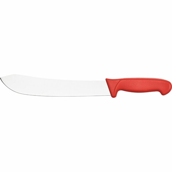 Stalgast Blockmesser Premium, HACCP, Griff rot, Edelstahlklinge 25 cm