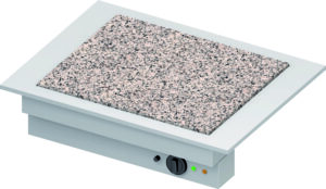 Stalgast Wärmeplatte "Drop-In" aus Granit 2xGN 1/1 830x620x270 mm  Edelstahlabdeckung