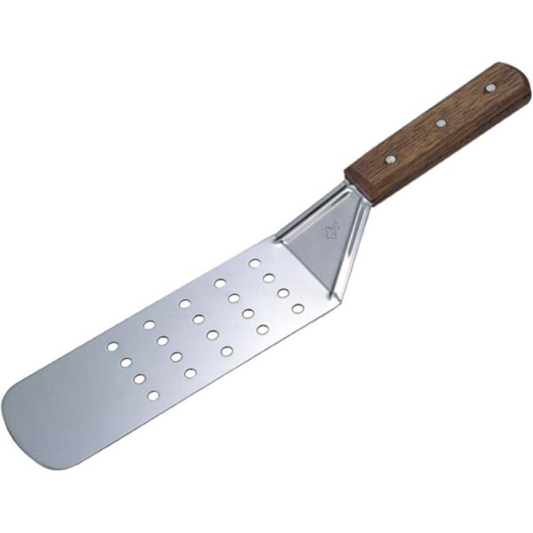 Stalgast Bratenwender perforiert mit Holzgriff, Klingenlänge 20 cm