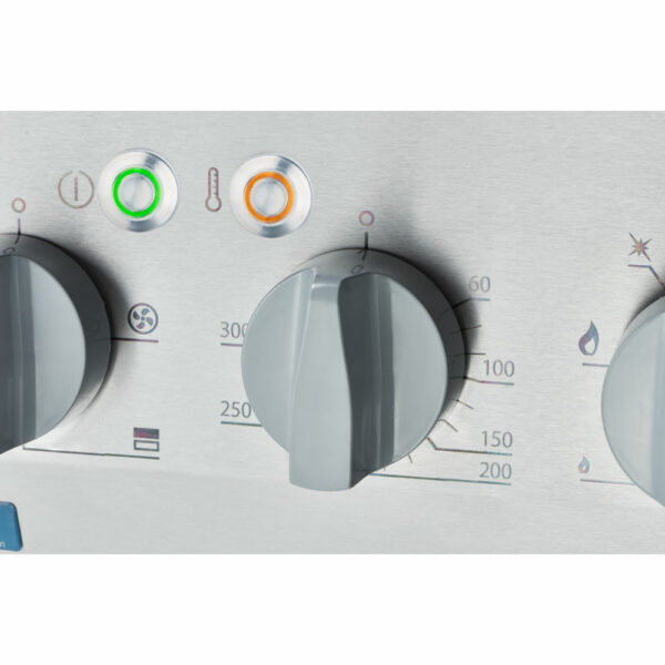 Stalgast Gasherd ECO 4 Brenner mit Elektro-Heißluftofen (600 x 400 mm / GN 1/1) Serie 700 ND - G20, 4-Brenner (2x3,5 + 2x5 kW)