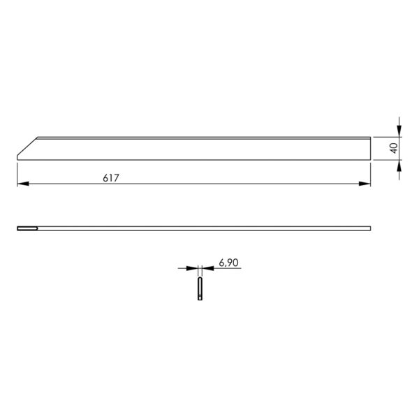 Stalgast Abschlussleiste, 40 mm hoch – Bild 2