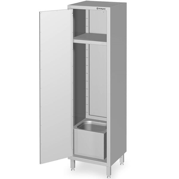 Stalgast Hochschrank mit Spülbecken für Reinigungsutensilien, 500x500x2000 mm, verschweißt – Bild 2