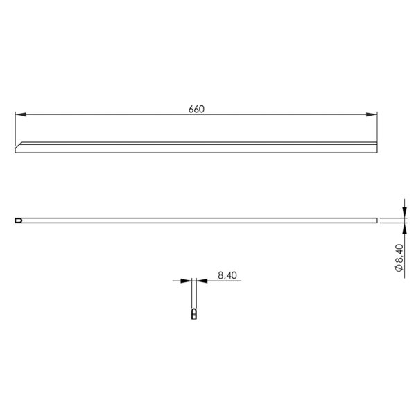 Stalgast Abschlussleiste, 19 mm hoch – Bild 2