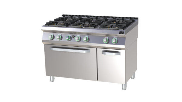 GGG Thermik Serie 700 I Gasherd mit Gas-Backofen I SPT-7120/21G