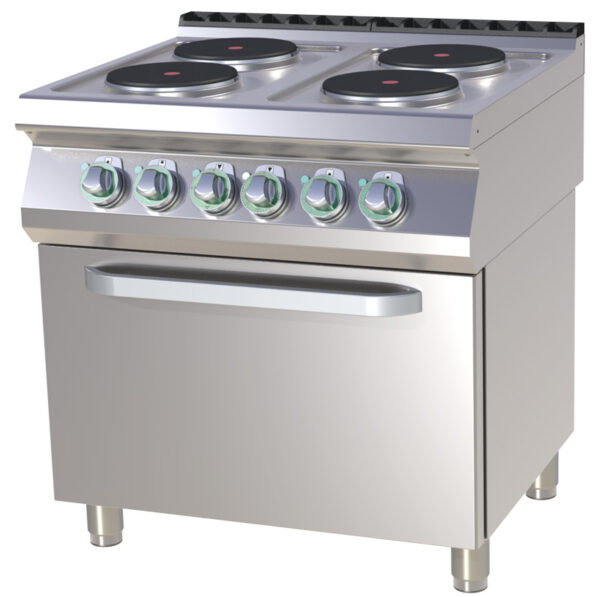 A&S Gastro Thermik Serie 700 I Elektroherd mit Backofen I SPT-780/21E SPT-780/21E