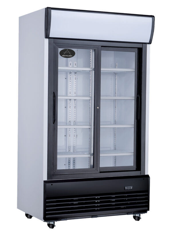 A&S Gastro Flaschenkühlschrank 1000 L 1200x730x2036 mm, weiß, Schiebetüren KS-1000S