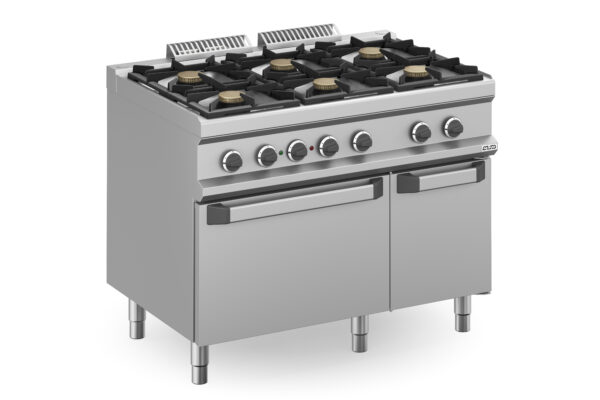 MBM Gasherd, 6 Brenner mit Elektro-Backofen MFB711AFEXS