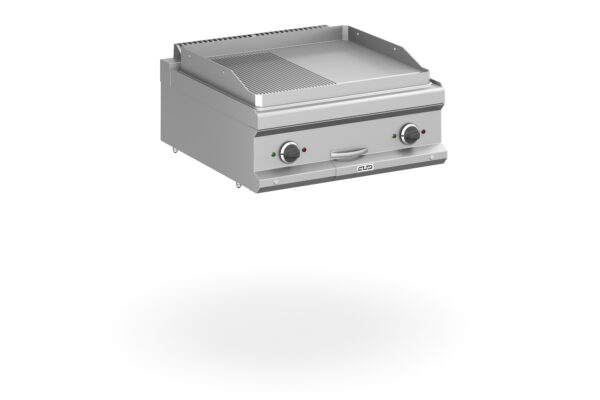 MBM Elektro-Grillplatte, 1/2 Platte Glatt 1/2 Platte Gerillt MFTE77TLR