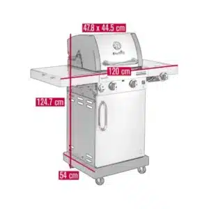 char broil premium gasgrill professional pro s 2 2 hauptbrenner je 3075kw 1 seitenbrenner 352kw 1203 x 592 x 1247mm~2