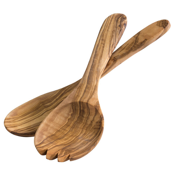 APS Salatbesteck, 2er Set -OLIVE-  je 9,5 x 8,5 cm, Griff: 17 cm